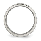 Grooved Comfort-Fit Wedding Band in Titanium, 6mm
