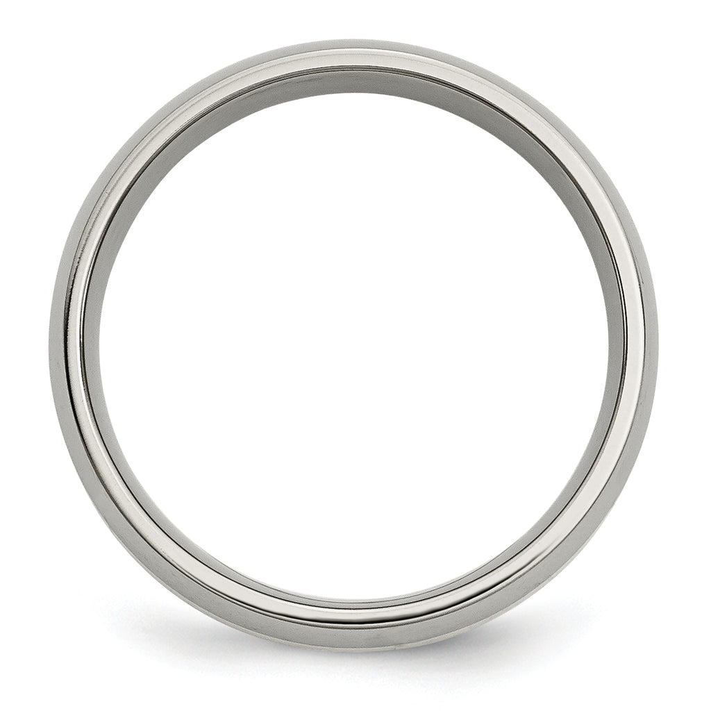 Inlay Wedding Band in Titanium & 14K Gold, 6mm