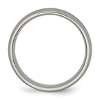 Grooved Wedding Band in Titanium, 8mm