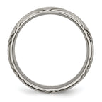 Criss-Cross Wedding Band in Titanium, 6mm