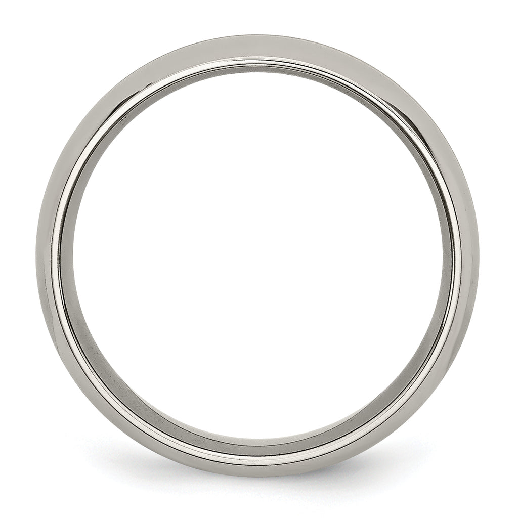Titanium Wedding Band with Gold Tone Grooved Elegance