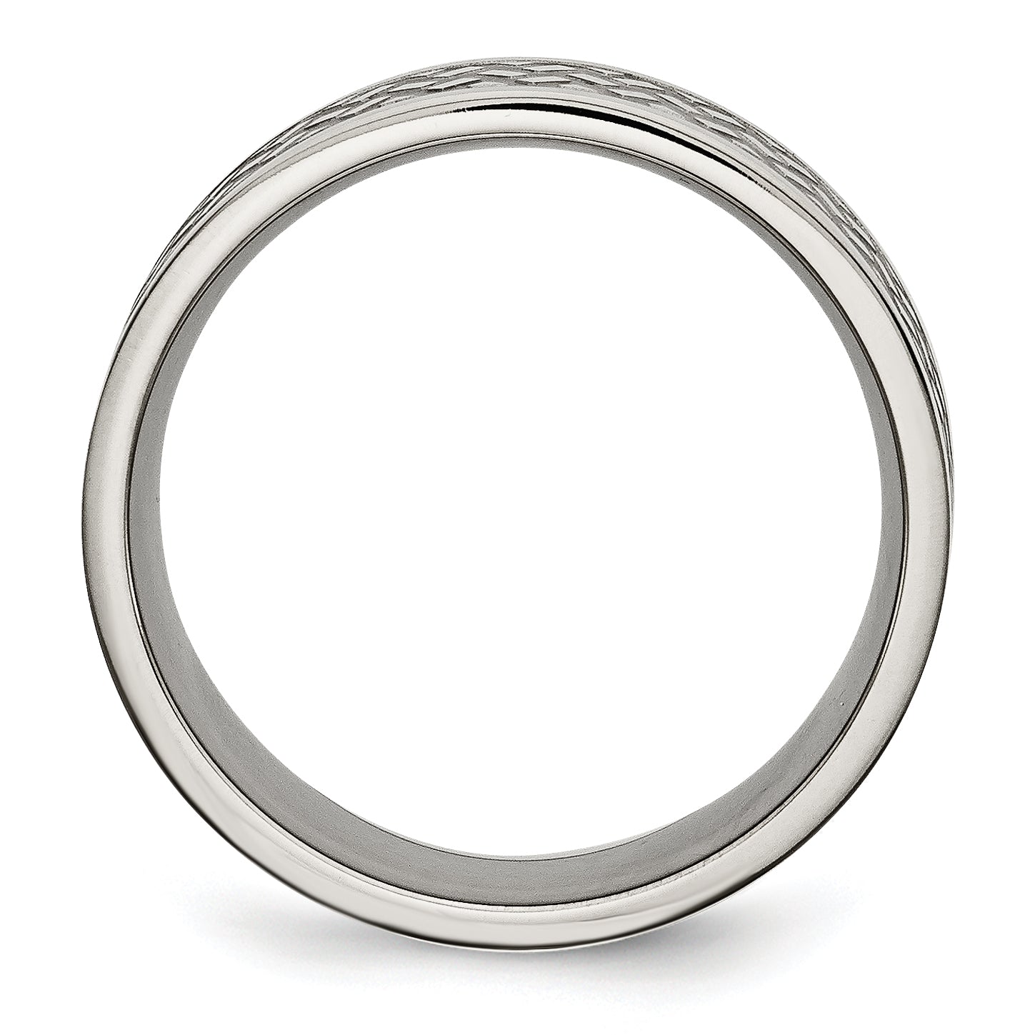 Weave Design Wedding Band in Titanium, 8mm Secondary image