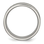 Weave Design Wedding Band in Titanium, 8mm