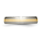 Sophia Jewelers Titanium 14K Gold Inlay Unisex Wedding Band