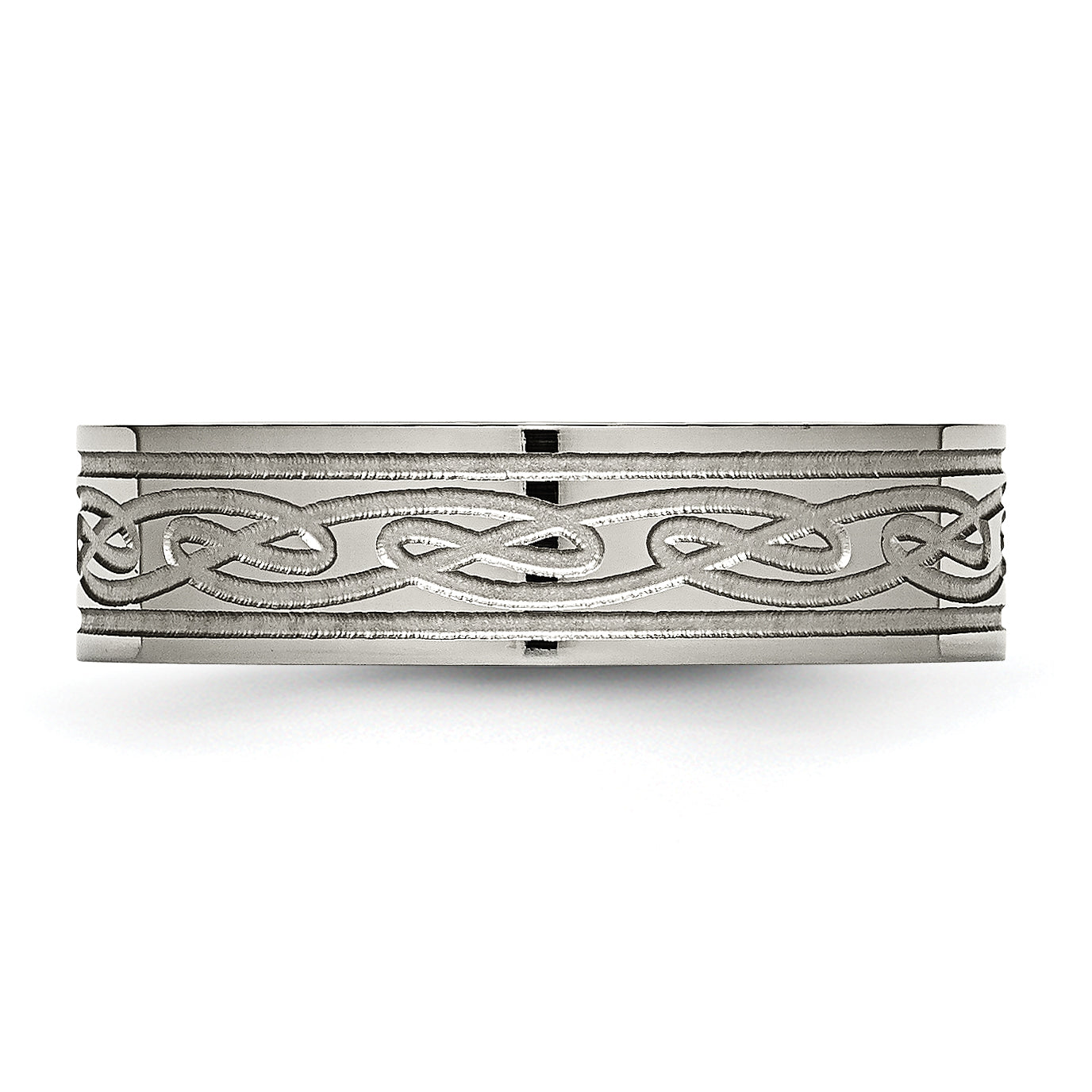 Celtic Knot Wedding Band in Titanium, 6mm