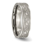Celtic Knot Wedding Band in Titanium, 6mm