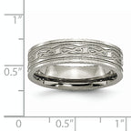 Celtic Knot Wedding Band in Titanium, 6mm