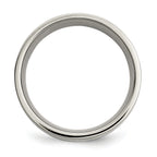 Inlay Wedding Band in Titanium & Sterling Silver, 8mm