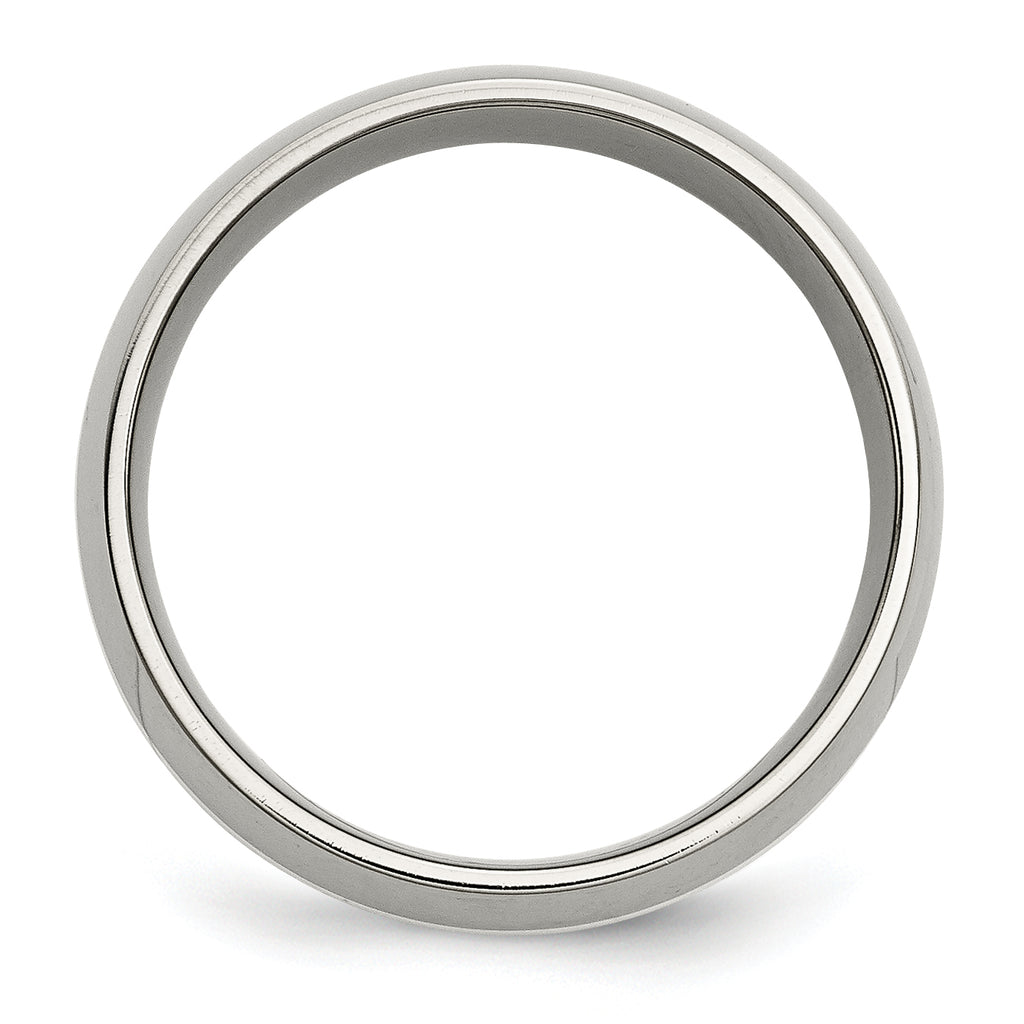 Inlay Wedding Band in Titanium & Sterling Silver, 8mm