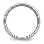 Inlay Wedding Band in Titanium & Sterling Silver, 8mm