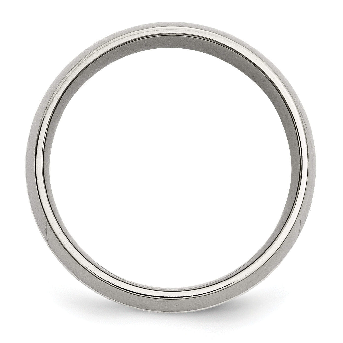 Inlay Wedding Band in Titanium & Sterling Silver, 8mm
