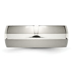 Inlay Wedding Band in Titanium & Sterling Silver, 8mm