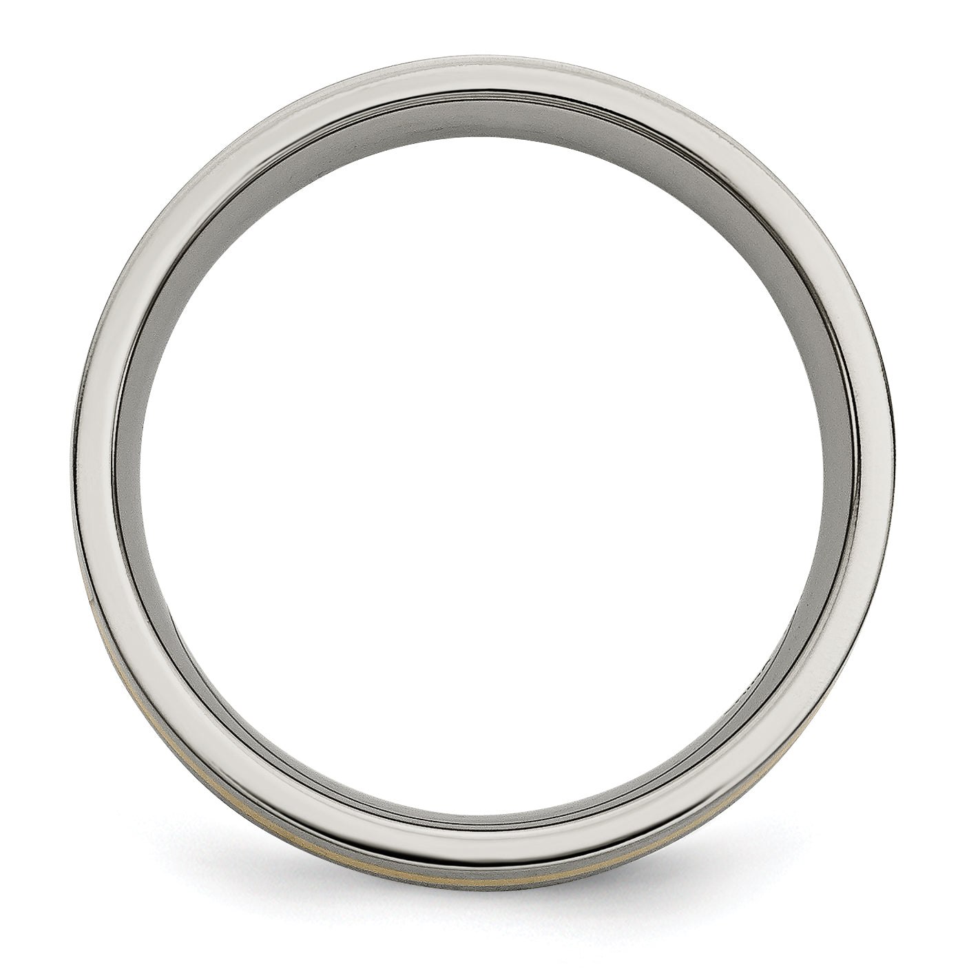 Inlay Wedding Band in Titanium & 14K Gold, 6mm Secondary image