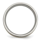 Inlay Wedding Band in Titanium & 14K Gold, 6mm