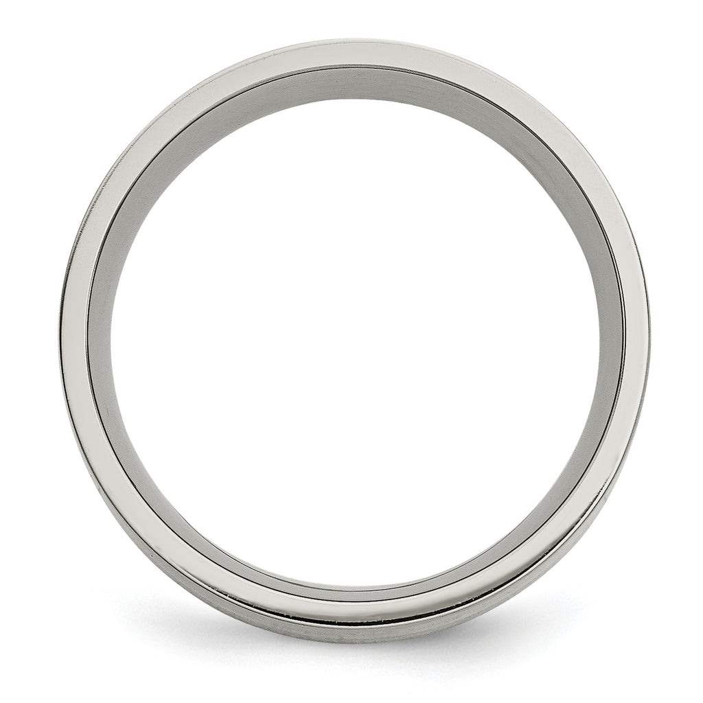Inlay Wedding Band in Titanium & 14K Gold, 8mm