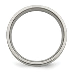 Inlay Wedding Band in Titanium & 14K Gold, 6mm
