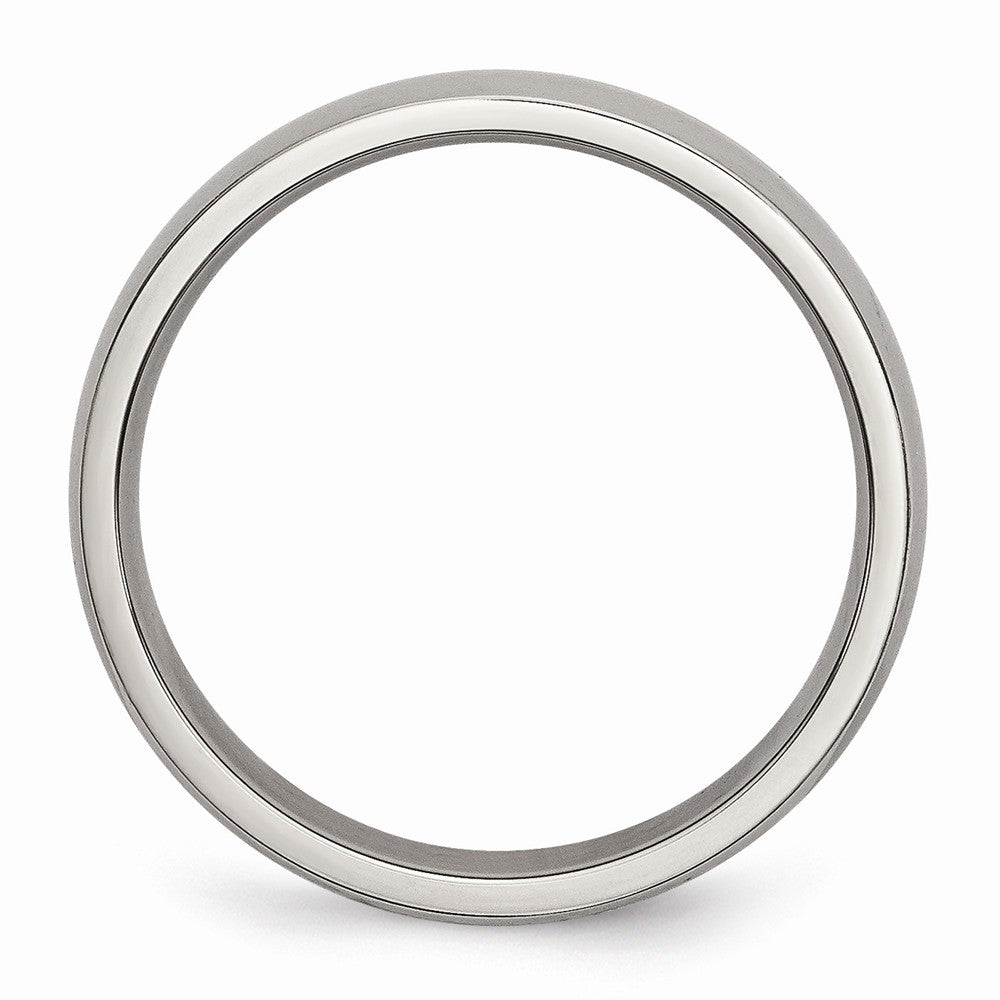 Chisel Titanium Polished 4mm Half Round Band Secondary image