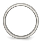 Comfort-Fit Half Round Wedding Band in Titanium, 4mm
