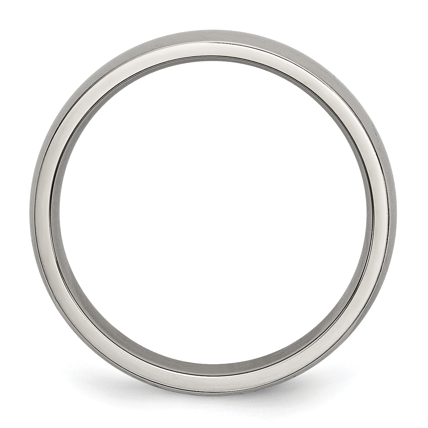 Comfort-Fit Half Round Wedding Band in Titanium, 4mm