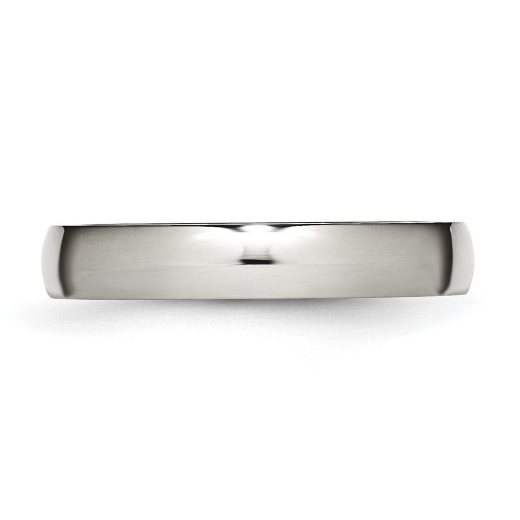 Comfort-Fit Half Round Wedding Band in Titanium, 4mm