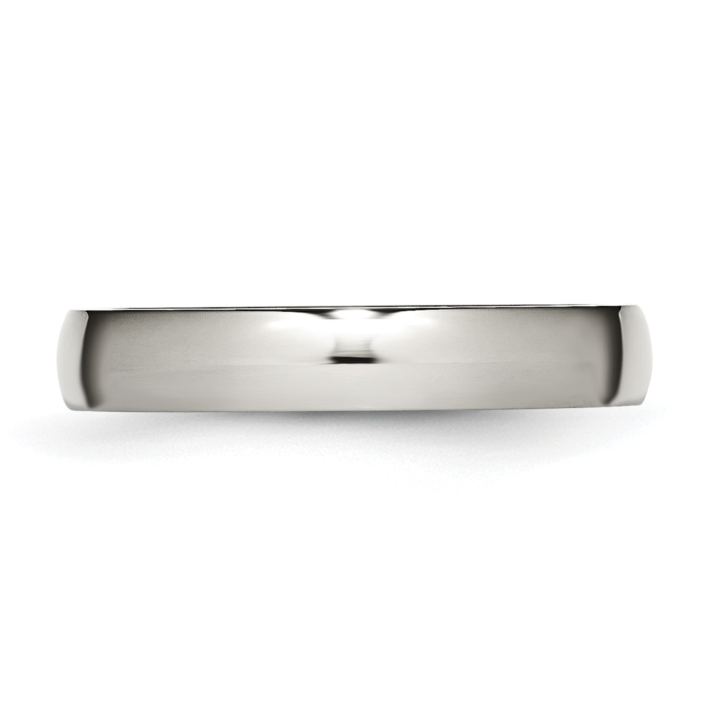 Comfort-Fit Half Round Wedding Band in Titanium, 4mm