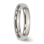 Comfort-Fit Half Round Wedding Band in Titanium, 4mm