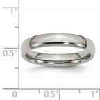 Comfort-Fit Half Round Wedding Band in Titanium, 4mm