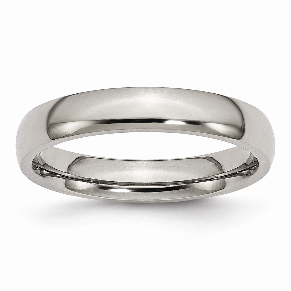 Chisel Titanium Polished 4mm Half Round Band Main image