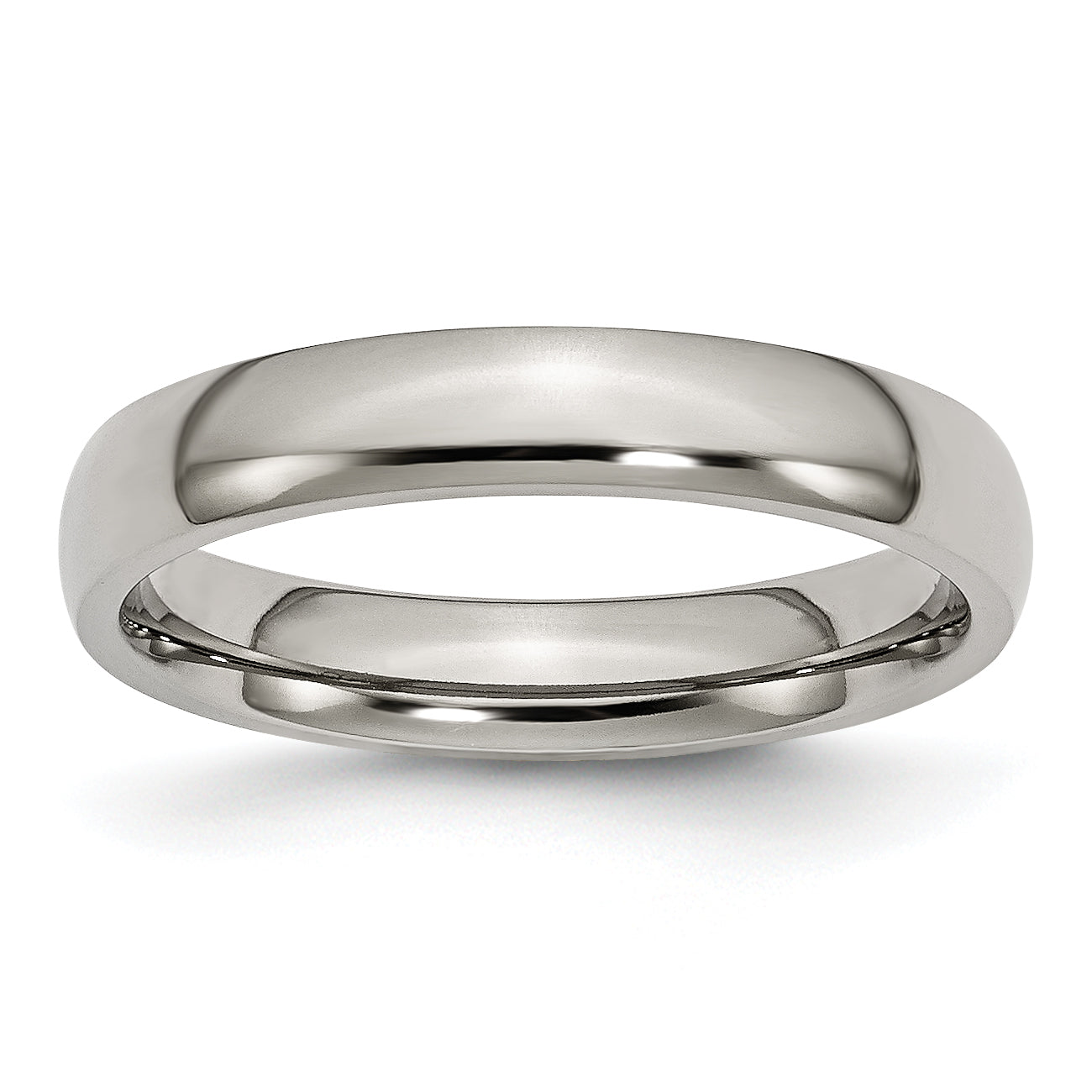 Titanium Polished 4mm Half Round Band Main image