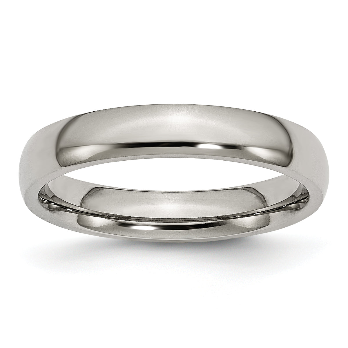 Titanium Polished 4mm Half Round Band