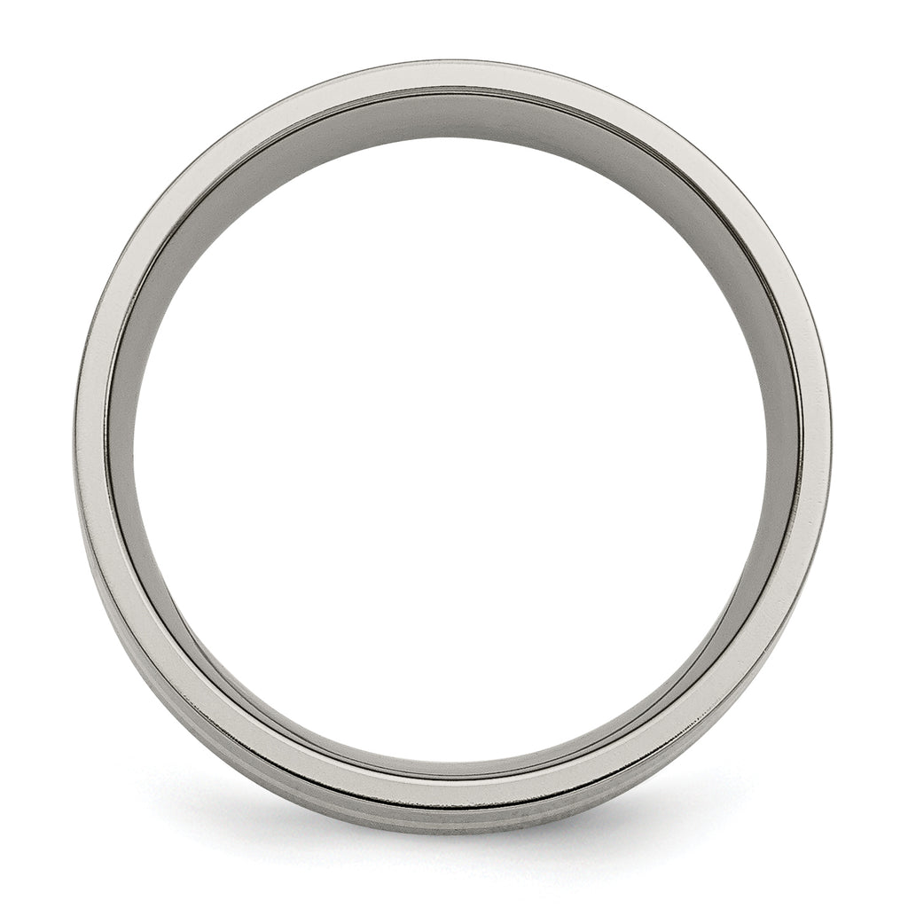 Inlay Wedding Band in Titanium & 14K Gold, 8mm