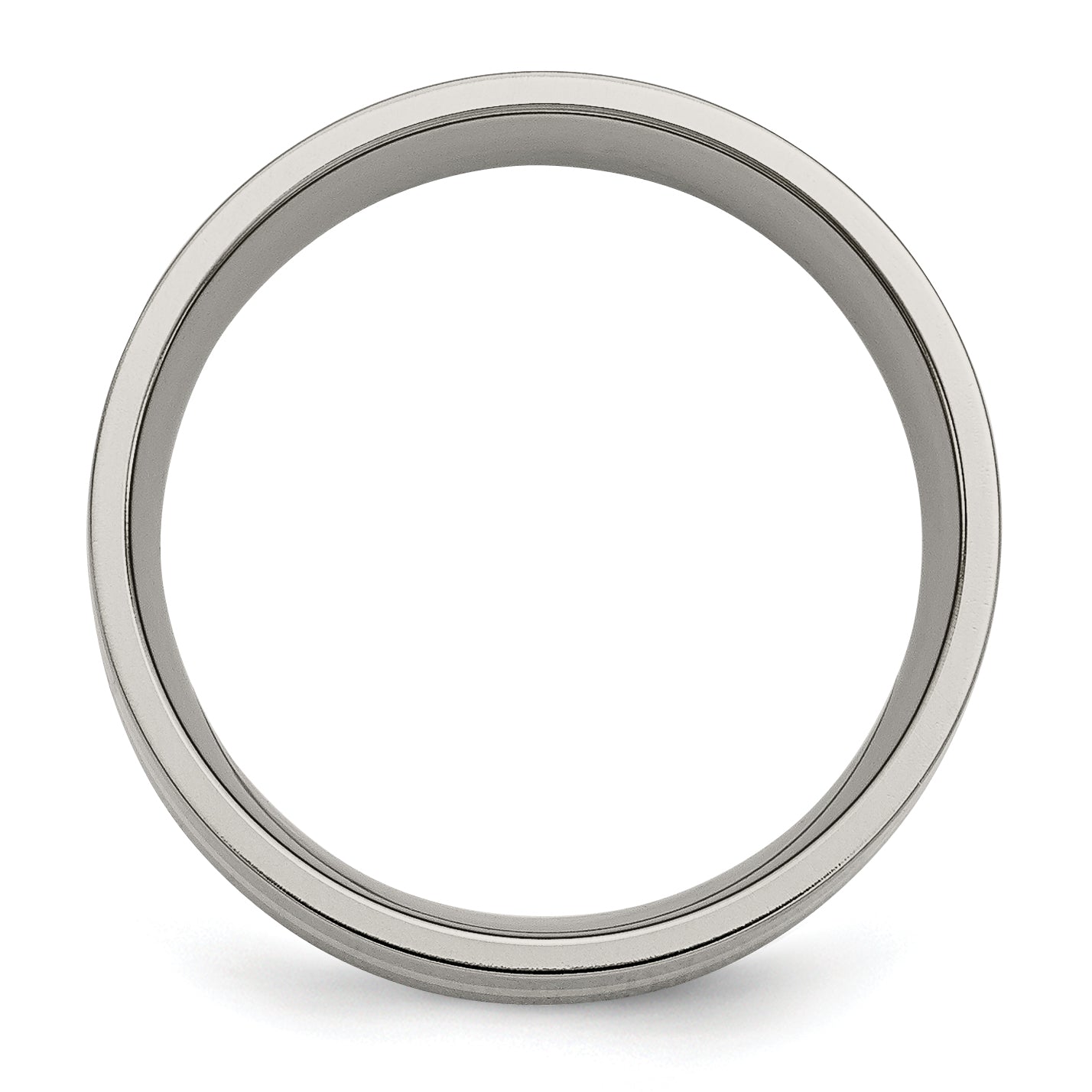Inlay Wedding Band in Titanium & 14K Gold, 8mm