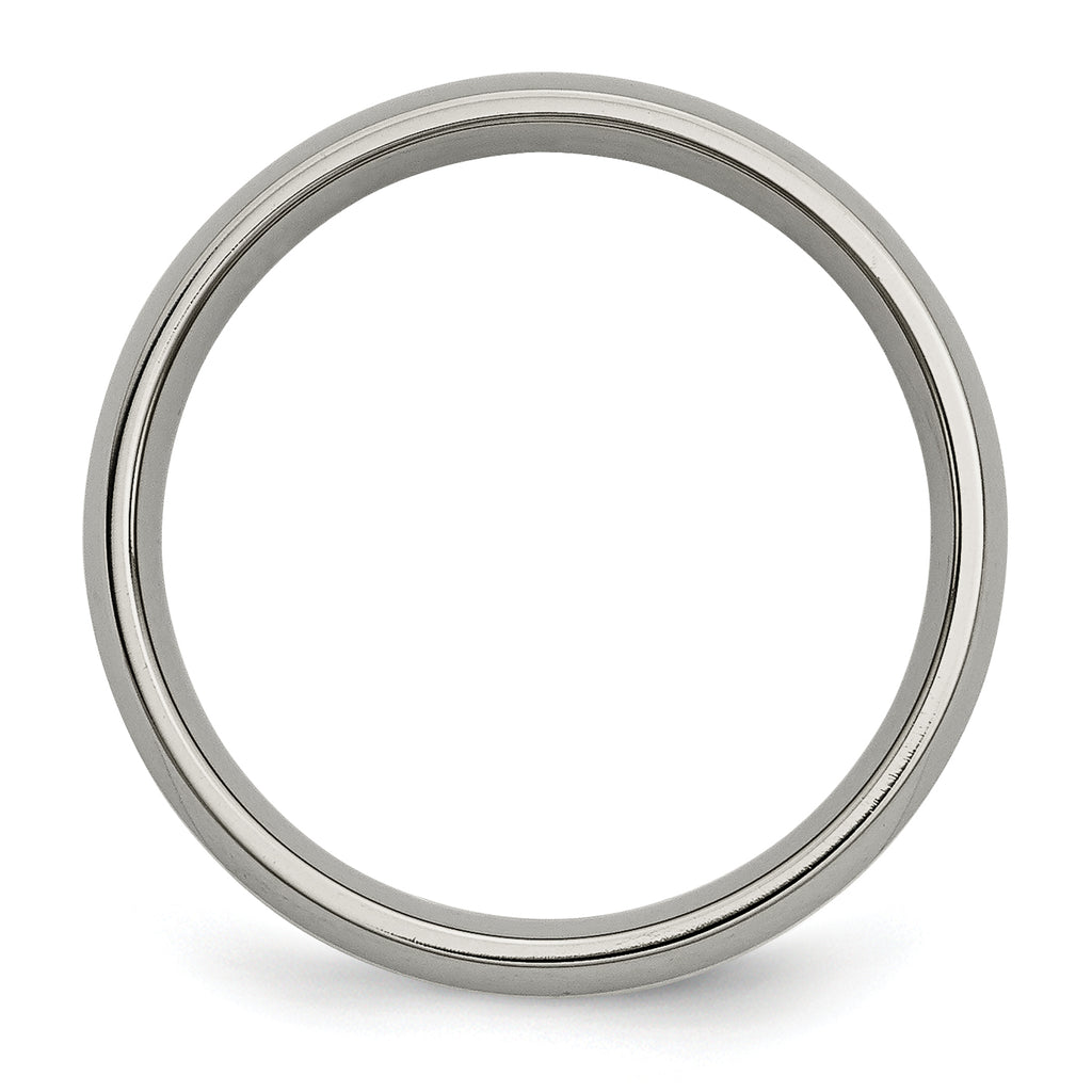 Inlay Wedding Band in Titanium & 14K Gold, 5mm