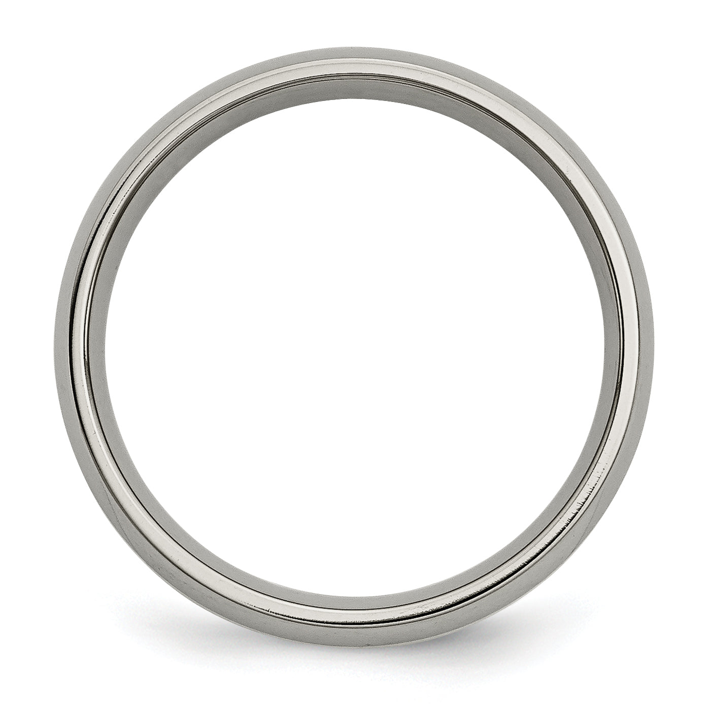Inlay Wedding Band in Titanium & 14K Gold, 5mm