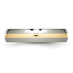 Inlay Wedding Band in Titanium & 14K Gold, 5mm