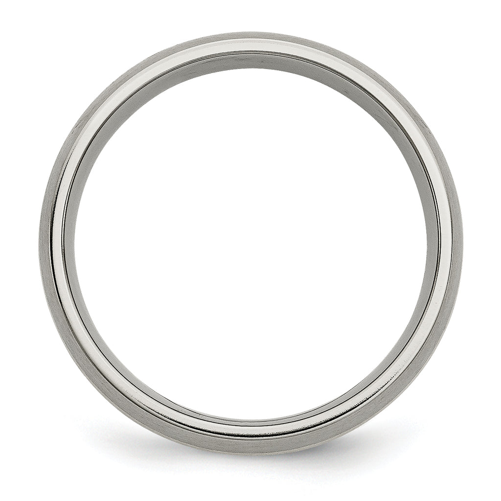 Inlay Wedding Band in Titanium & 14K Gold, 6mm