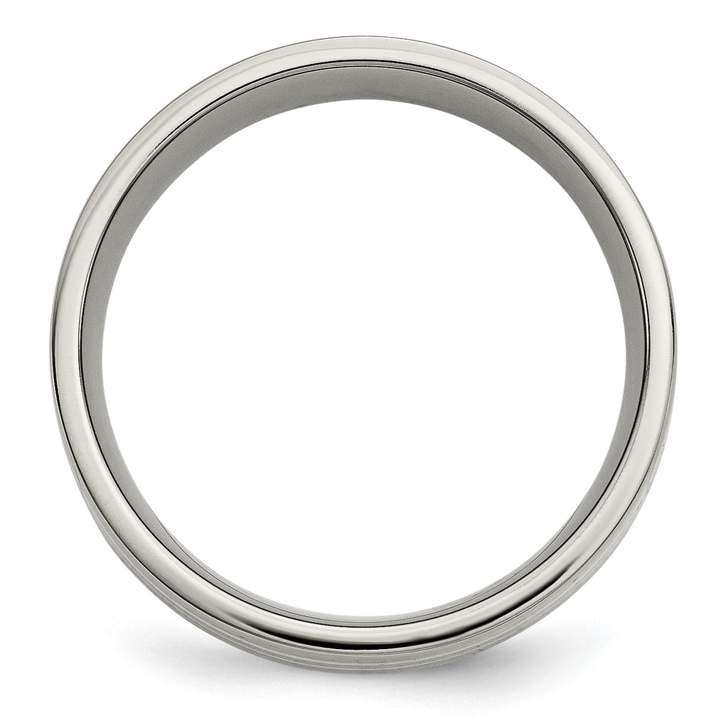 Inlay Wedding Band in Titanium & 14K Gold, 8mm