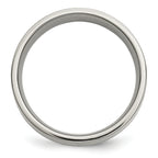 Inlay Wedding Band in Titanium & 14K Gold, 8mm