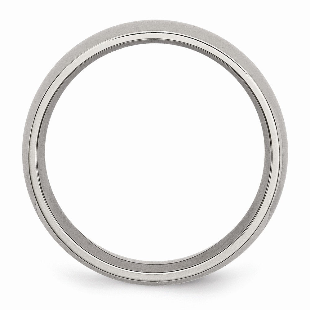 Chisel Titanium Polished 7mm Half Round Band Secondary image