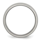 Comfort-Fit Half Round Wedding Band in Titanium, 7mm
