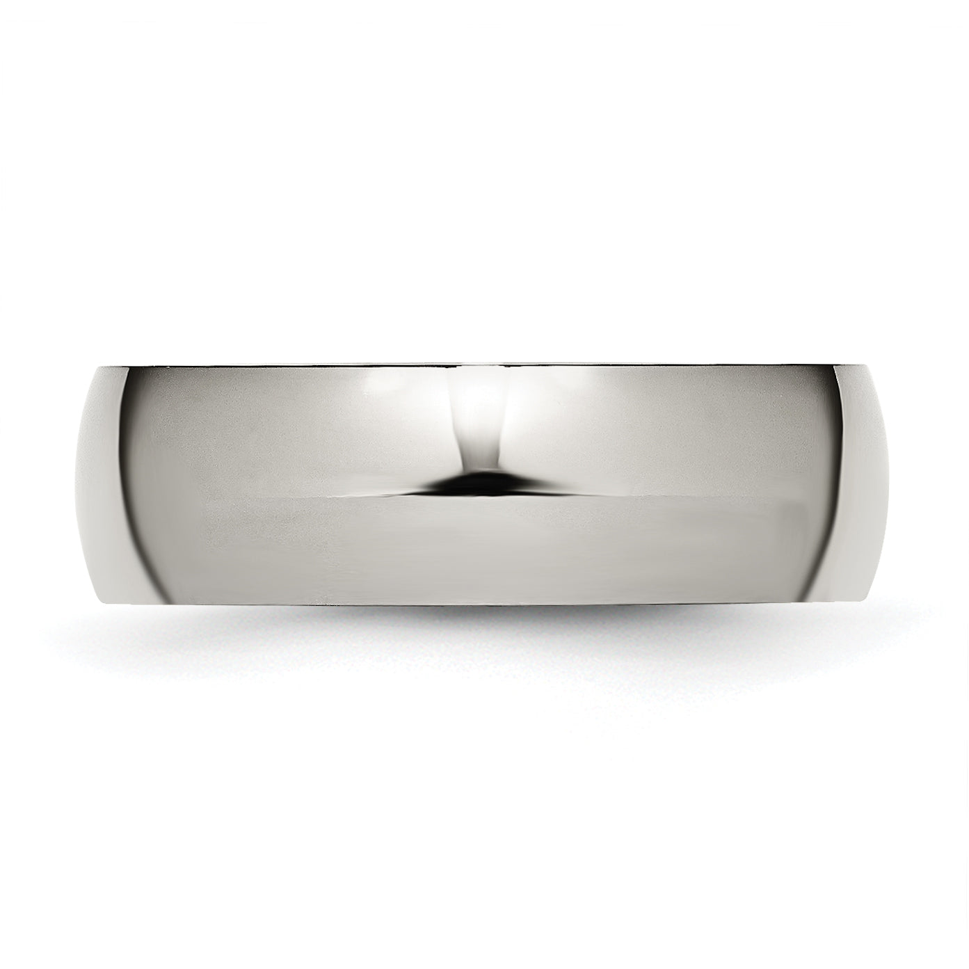 Comfort-Fit Half Round Wedding Band in Titanium, 7mm
