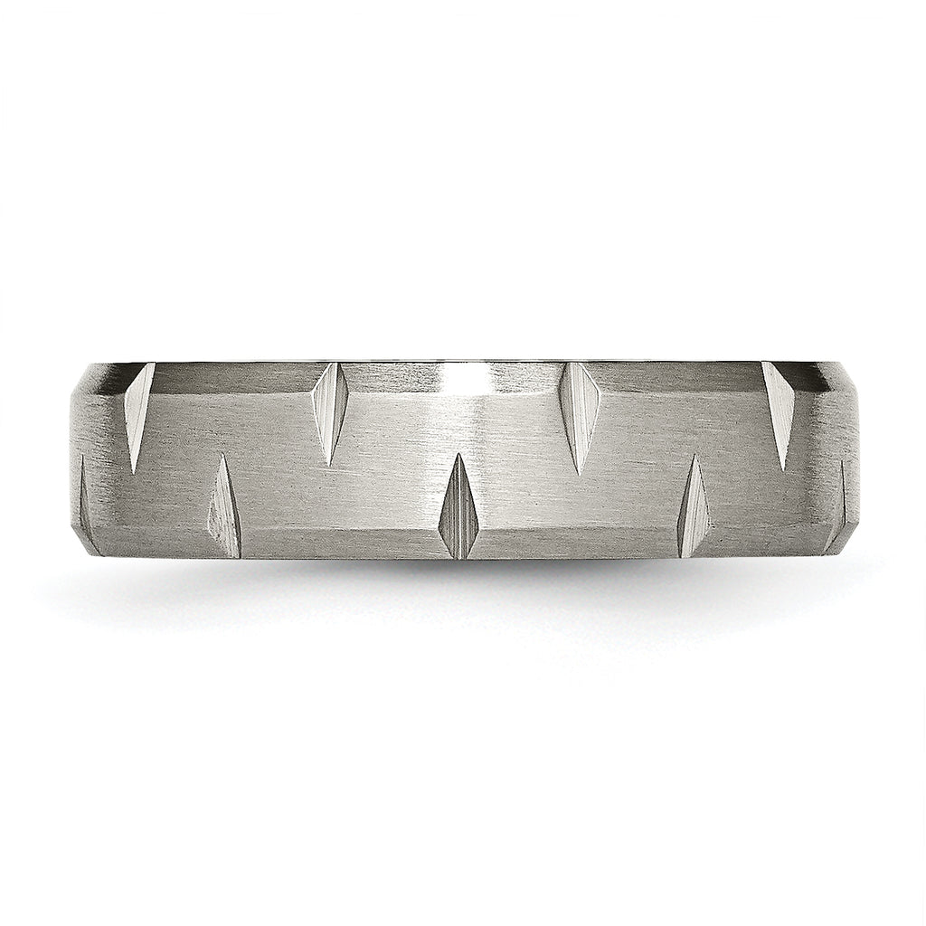 Sophia Jewelers Titanium Unisex Engravable Brushed Wedding Band