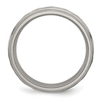 Hammered Comfort-Fit Wedding Band in Titanium, 7mm
