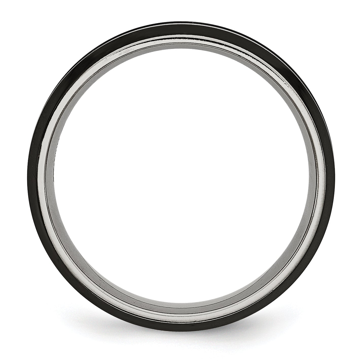 Titanium Unisex Wedding Band with Black Satin Finish Secondary image