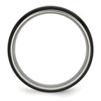 Titanium Unisex Wedding Band with Black Satin Finish
