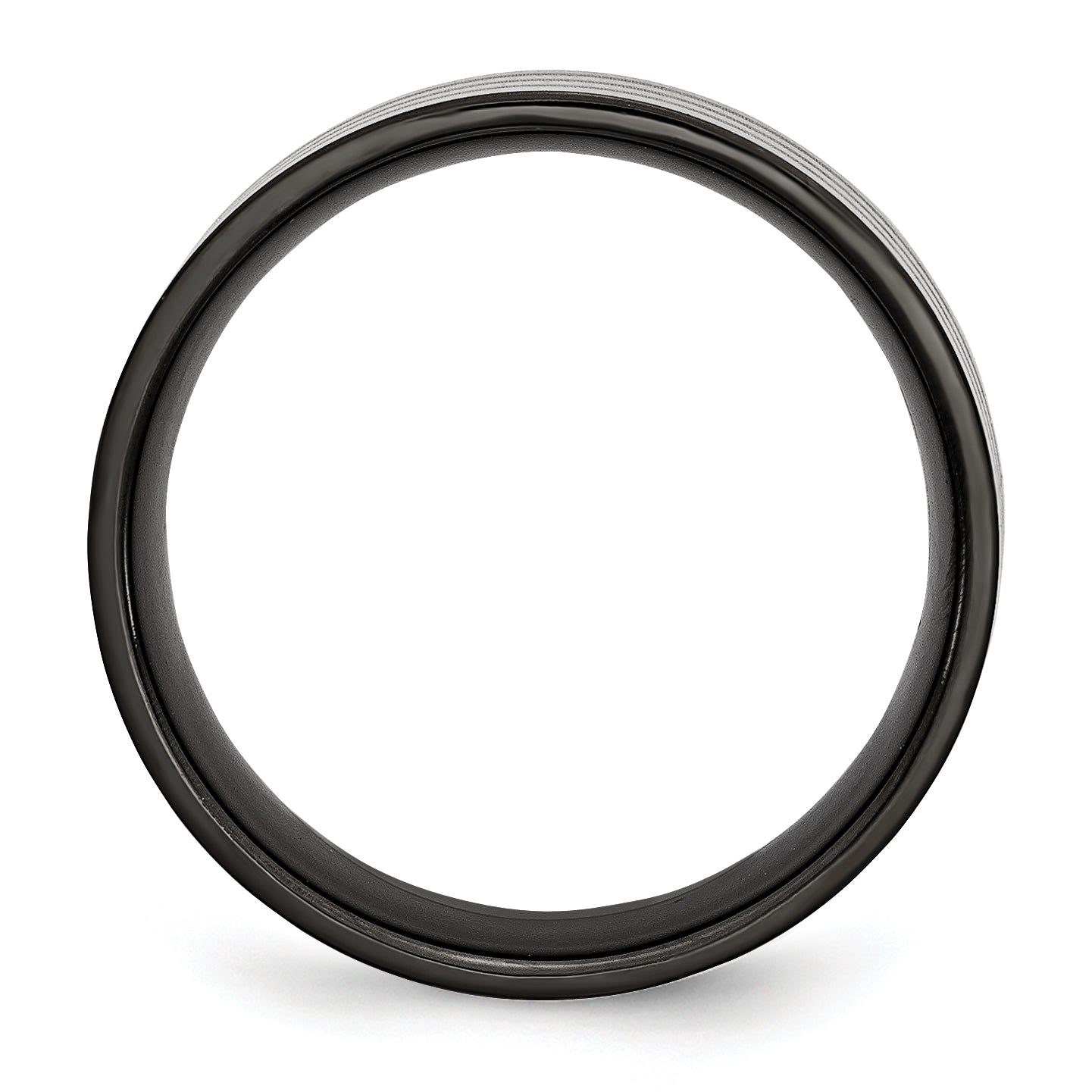 Black IP-Plated Wedding Band in Titanium, 8mm Secondary image