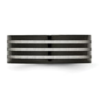 Black IP-Plated Wedding Band in Titanium, 8mm