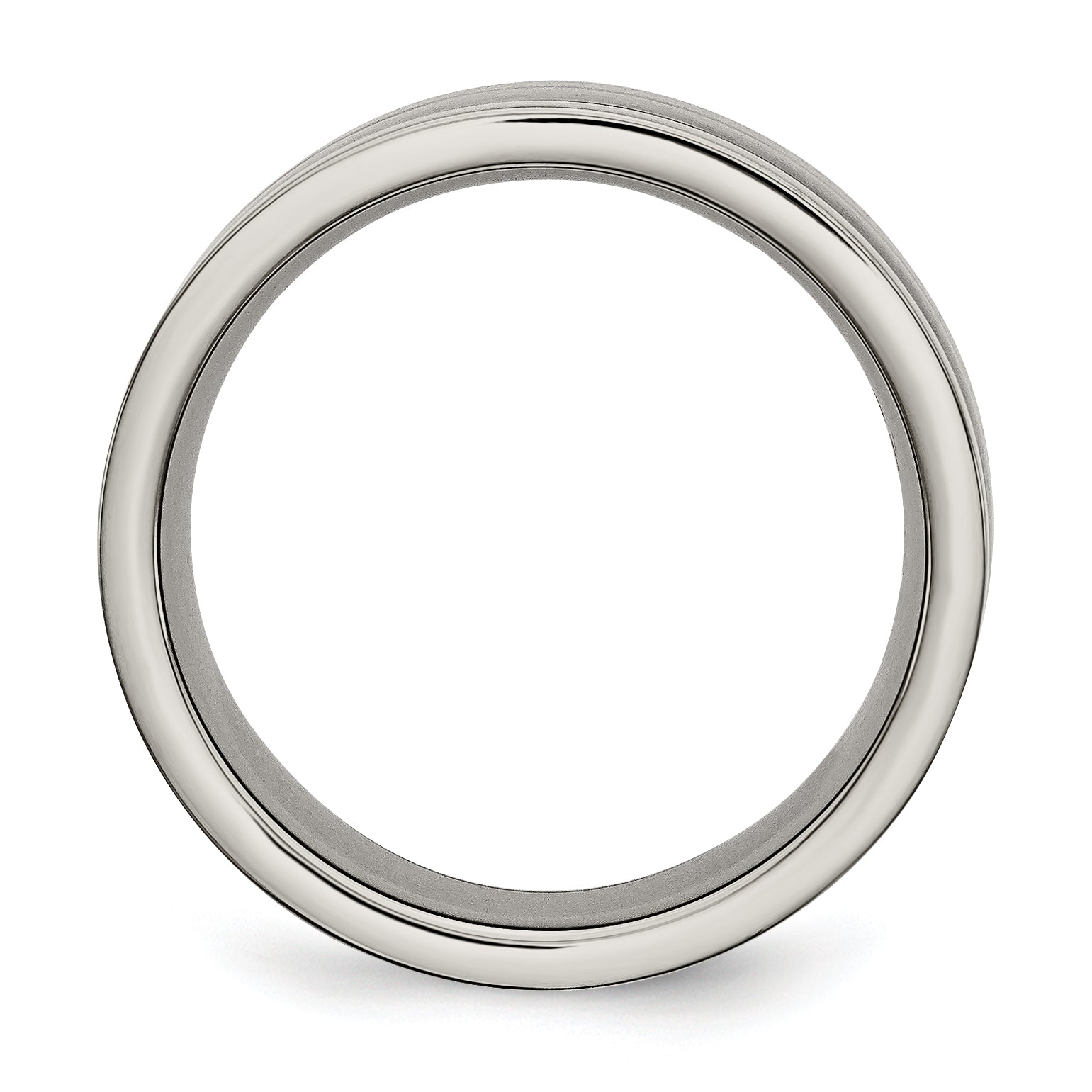 Carbon Fiber Inlay Wedding Band in Titanium, 8mm Secondary image
