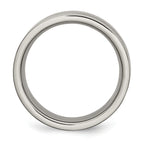 Carbon Fiber Inlay Wedding Band in Titanium, 8mm