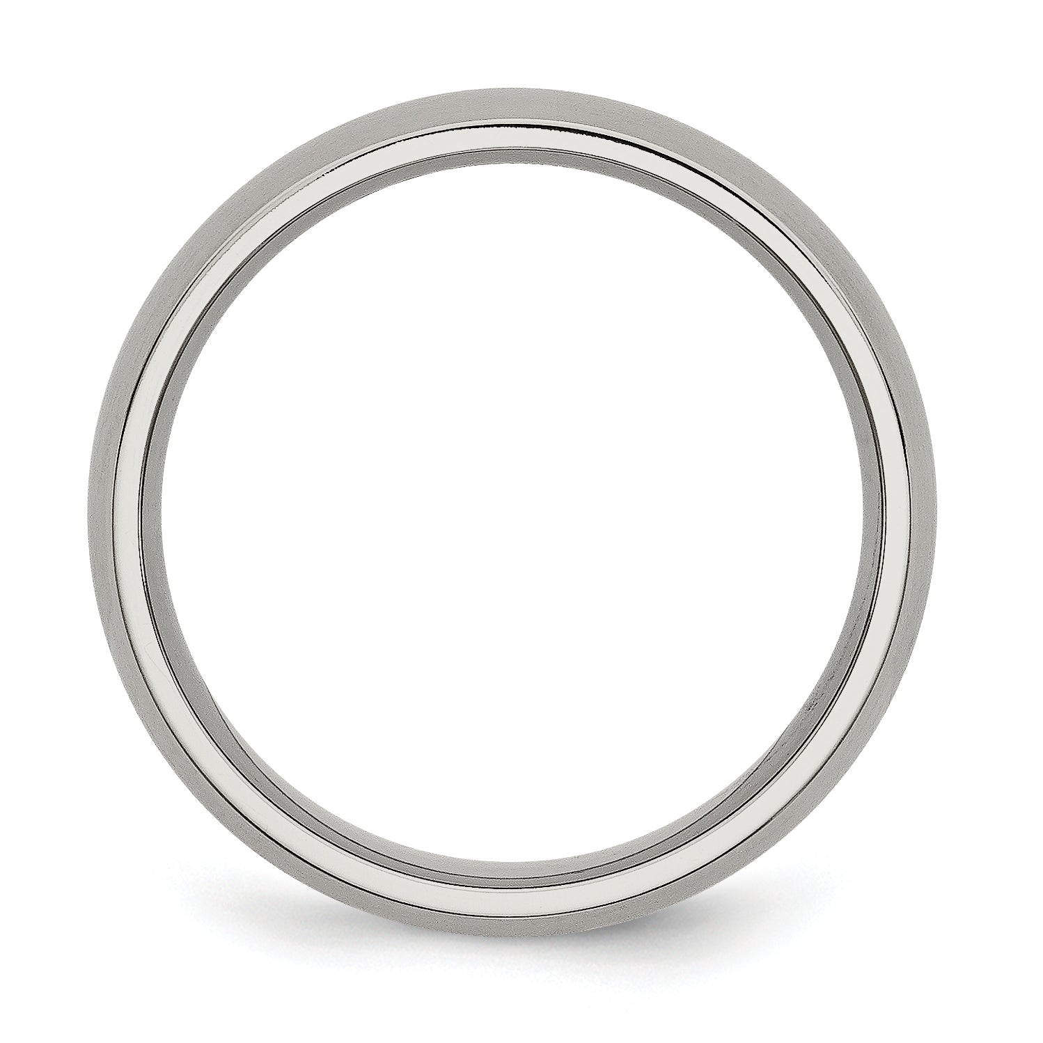 Titanium Brushed 6mm Half Round Band Secondary image